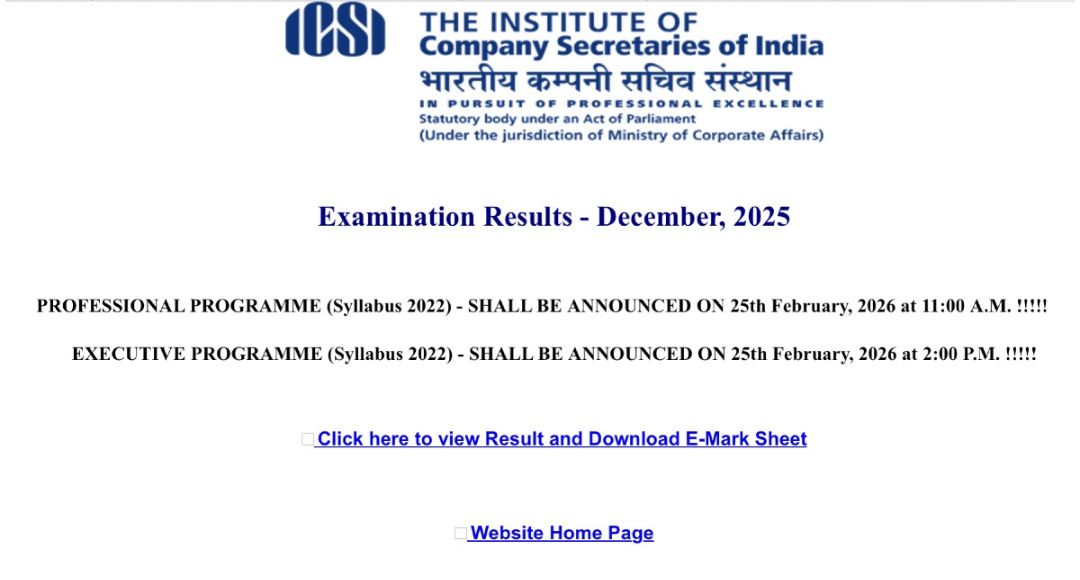 ICSI CS Result