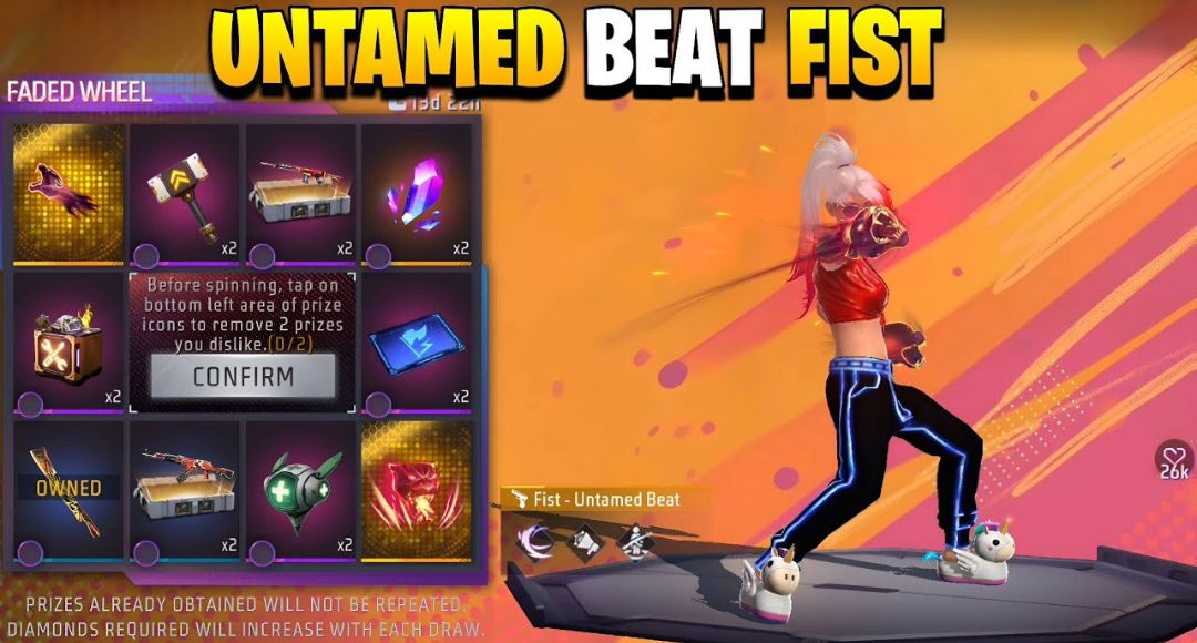 Untamed Beat Fist Faded Wheel Event, Untamed Beat Fist Skin, Free Fire Max New Event 2026, Free Fire Holi Beat Carnival, Free Fire Luck Royale Update, Free Fire India Server Event, FF New Fist Skin 2026, Free Fire Diamond Spin Cost,