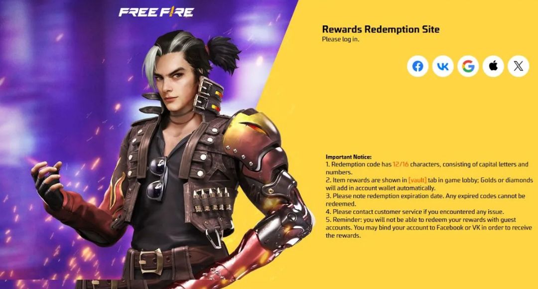 Free Fire New Redeem Code