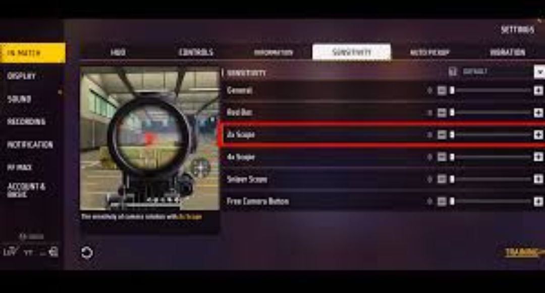 Free Fire Headshot Sensitivity