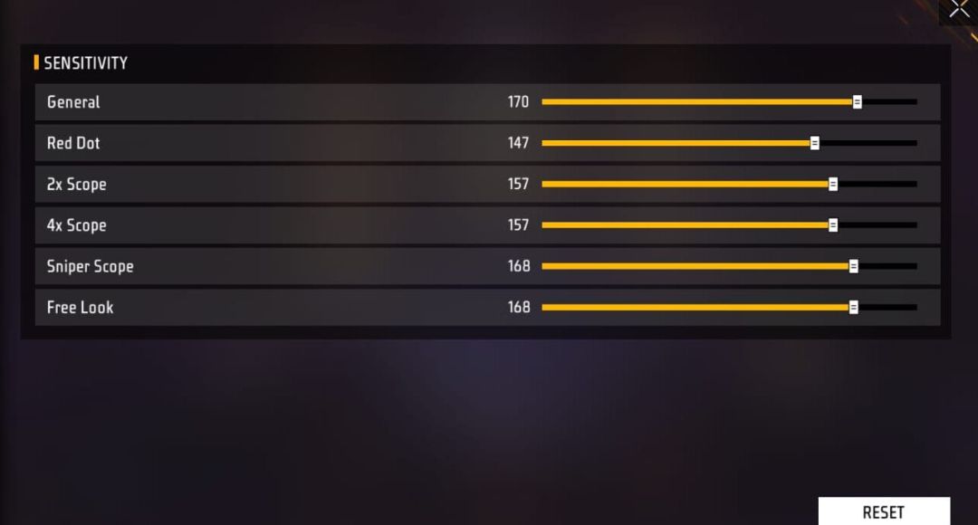Free Fire Headshot Sensitivity