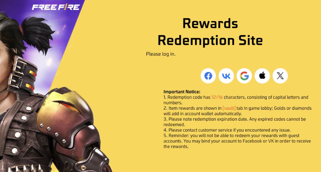 Free Fire Max Redeem Codes
