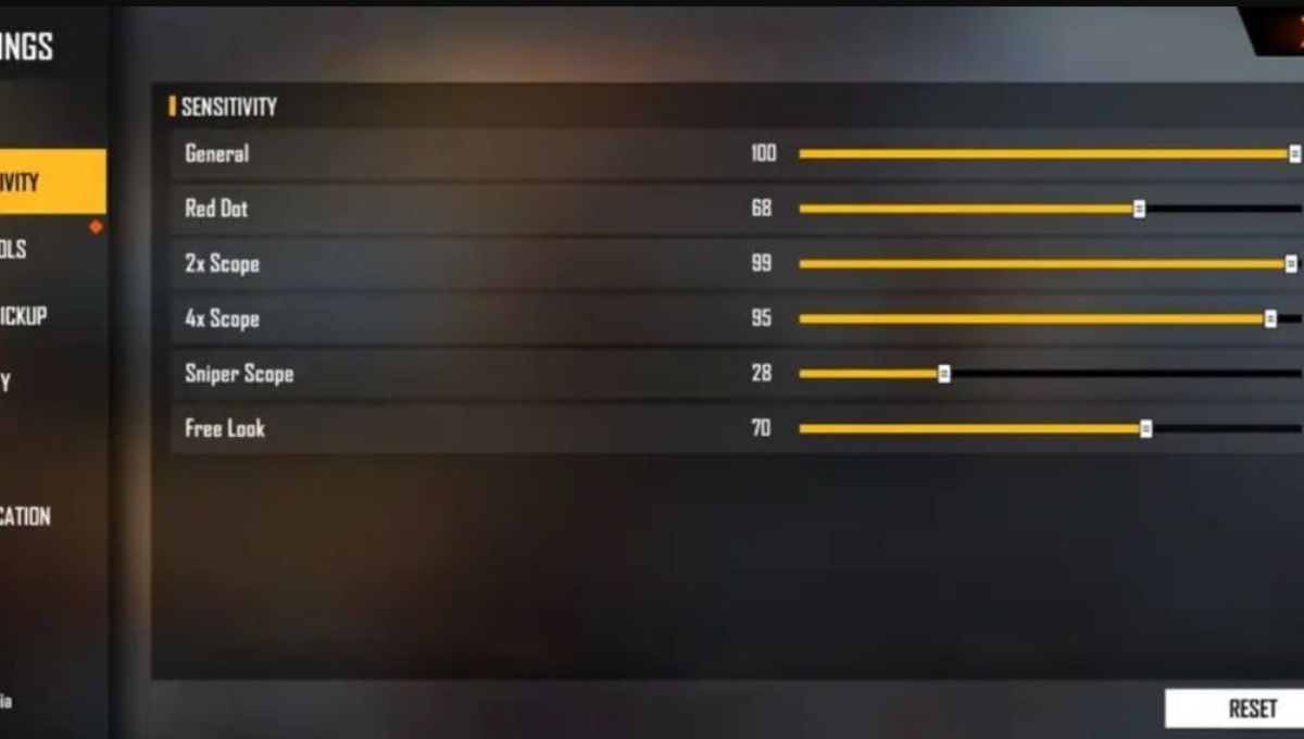 Free Fire MAX Headshot Sensitivity