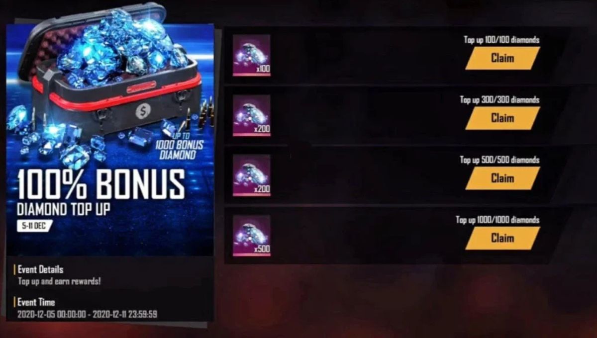 Free Fire MAX Diamond Top Up