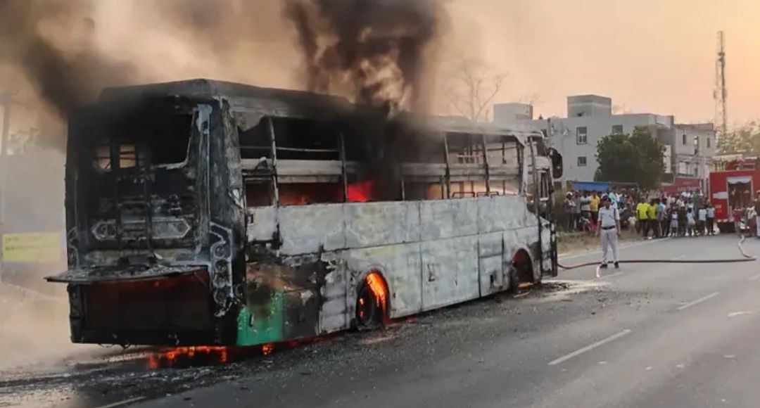 Ranchi Ring Road Bus Fire