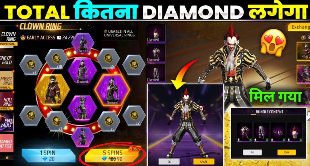 Clown Ring Event Diamond Cost