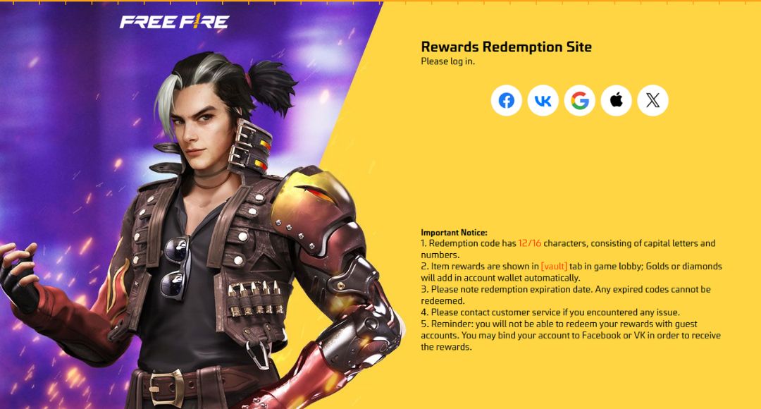 Free Fire Redeem Code