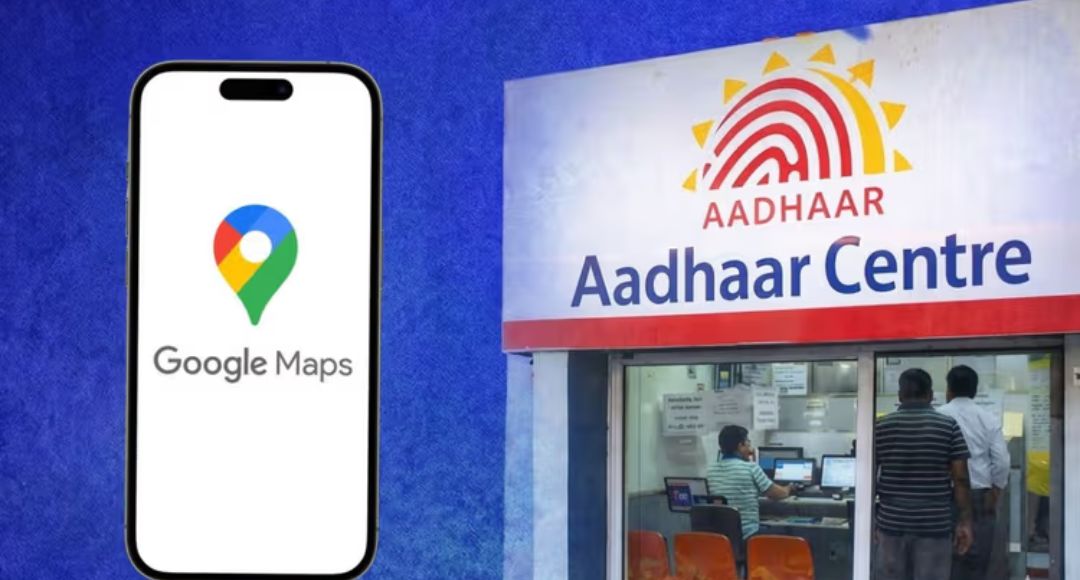 Google Maps Aadhaar Centre Search