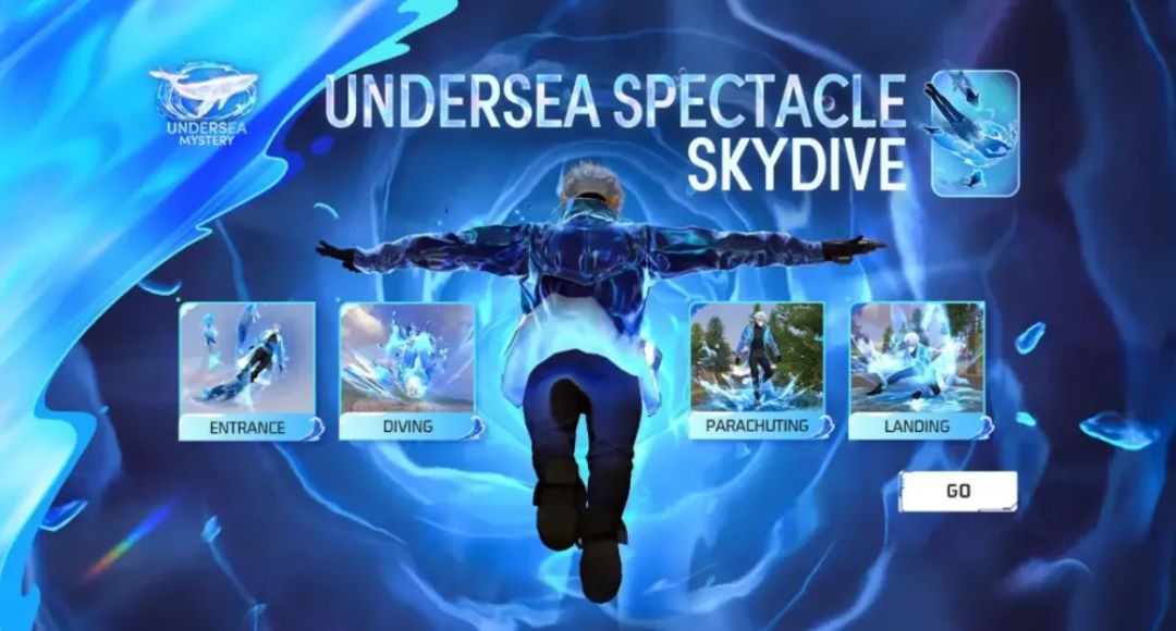 Free Fire Undersea Spectacle Skydive Animation